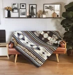 Reversible Alpaca Wool Throw Blanket Andean & Southwestern Pattern 80" X 42". Fixed Price $81.00.