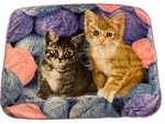 Fleece Blanket Lap Throw Cat Kittens Yarn Balls Northwest Co. 50" X 60". Fixed Price $19.26.