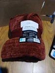 Mainstays Cozy Chenille Mink Plush Throw 50IN X 60IN Luscious Merlot. Fixed Price $12.00.
