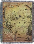 Northwest Warner Bros The Hobbit Middle Earth Woven Tapestry Throw Blanket 48. Fixed Price $66.17.