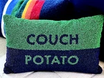 Kate Spade Target Couch Potato Beaded Throw Pillow Colorblock Green & Blue New. Fixed Price $12.99.