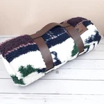 Mossy Oak Sherpa Throw Blanket 50X70 Plaid Deer Bear Carrying Strap Camping. Fixed Price $22.99.