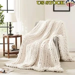 Soft Chenille Throw Blanket Handmade Crochet Long Lasting Machine Washable Gift. Fixed Price $44.01.