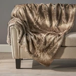 Tuscan Modern Glam Striped Faux Fur Throw Blanket. Fixed Price $31.22.