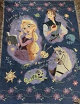 Disney Tangled Woven Throw Blanket - Rapunzel, Flynn Rider, Pascal & Maximus. Fixed Price $25.00.