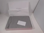 New Sferra Celine 51" X 71" Throw Blanket 100% Cotton Herringbone Twisted Fringe. Fixed Price $67.00.