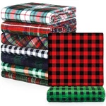 Preboun 9 Pcs Christmas Plaid Throw Blankets Bulk, 50" X 60" Soft Fleece Blan.... Fixed Price $79.27.
