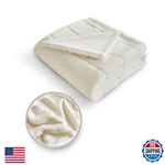 Sophia & William Cream White Faux Rabbit Fur Throw Blanket Micro. Fixed Price $80.44.