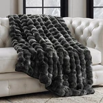 Evergrace Faux Fur Throw Blanket 50X60 Ultra Soft Plush Reversible Luxury Cozy. Fixed Price $39.99.