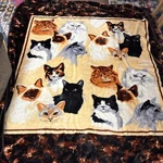 Vintage Cat Blanket Mink Throw Plush 78 X94 Tabby Siamese Siberian Duke Imports. Fixed Price $99.95.