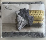Lane And Mae Merino Wool Blanket Knit Winter Gray Throw Soft Luxury. Fixed Price $99.99.