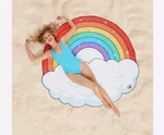 Big Mouth Inc. Beach Blanket, Giant-sized "magical Rainbow" 60 X 64.5 New. Fixed Price $24.90.