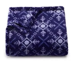 Navy Fairisle Snowflake Ultra Soft Plush Throw Blanket 5' X 6 - The Big One. Fixed Price $18.95.