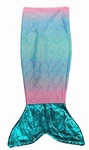 *mermaid Tail Fleece Blanket Children Youth Blue Pink Glitter Shimmer. Fixed Price $12.99.