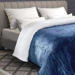 Luxury Home Lightweight Super Soft Cozy Sherpa Fleece Throw Blanket 50X60 - Blue. Fixed Price $32.63.