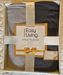 Martex Easy Living 2-PACK Throw Set 50" 60" Gray/charcoal. Fixed Price $23.00.