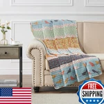 Greenland Home Fashions Carlie Modern Floral Quilt Tapestry Throw Blanket 50 X. Fixed Price $56.74.