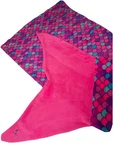 Justice Mermaid Tail Plush Blanket Sleeping Bag Pink Purple Scales 28X62. Fixed Price $20.00.