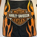 Harley-davidson Flames Throw Blanket The Northwest Company Polyester 58X49. Fixed Price $30.00.