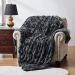 Ruched Faux Fur Throw Soft Cozy Fluffy Luxurious Couch Bed S.... Fixed Price $44.95.