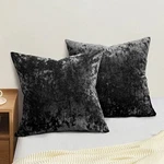 Truly Velvet Throw Pillow Covers, 24"X24", No Insert, SQUARE(24" 24") Black. Fixed Price $37.96.