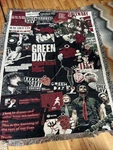 Green Day Throw Blanket Tapestry Woven Cotton Punk Rock Art Black 77 X 57. Fixed Price $75.00.