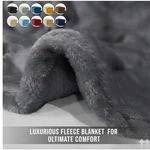 Reversible Large Faux Fur Fleece Throw Super Soft Light Weight Sofa Bed Blanket. Fixed Price $14.39.