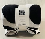 Threshold 60X50" Geometric Jacquard Knit Reversible Throw Blanket, Black. Fixed Price $15.00.