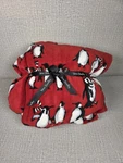 Vera Bradley New Playful Penguins Red Fleece Throw Blanket Winter Holiday 50X80. Fixed Price $45.00.