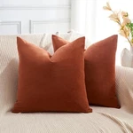 Grineed Rust Set 2 16X16 Inch Soft Velvet Throw Pillow Covers. Fixed Price $28.78.