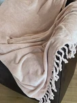 Nordstrom Bliss Pink Peony Peach Soft Fleece Fringe Throw 50 X 70 Blanket. Fixed Price $35.00.