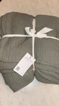 Quince King/cal Size Organic Cotton Gauze Blanket, Dried Sage 108X96. Fixed Price $60.00.