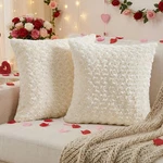 Futei Cream White Decorative Throw Pillow Covers 18X18 Inch Set 2,SOFT Sol.... Fixed Price $26.25.