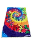 Grateful Dead Sun Rainbow Colors Bears Fleece Throw Blanket Liquid Blue Read. Fixed Price $24.99.