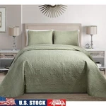 Soft Microfiber Bedspread Set Oversized Cover W/ Pillow Shams Modern Bedroom. Fixed Price $39.50.