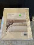 Melange Home Merino Wool W/satin Trim Blanket, Full/queen, Ivory, New. Fixed Price $175.00.
