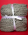 Pottery Barn Colossal Handknit Throw, 44"W X 56"L Putty Color Nwt. Fixed Price $139.95.