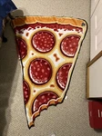 Bigmouth Pizza Slice Fuzzy Throw Novelty Adults Kid Funny Blanket Warm Cosy Gift. Fixed Price $20.00.