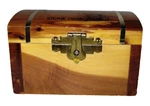 Vintage 1970'S Solid Cedar Wood Pirates Treasure Stone Harbor Nj Trinket Box. Fixed Price $14.95.