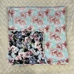Posh Peanut Floral Baby Blanket Chelsea Kennedy Reversible Pink Blue Black. Fixed Price $59.46.