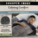 Calming Comfort Weighted Blanket By Sharper Image Heavy 20 Lb. 50" X 75. Fixed Price $26.98.