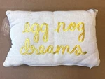Holiday Throw Pillow Egg Nog Dreams Decorative Gold 20" 14" Macys Exclusive. Fixed Price $21.24.