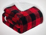 Touchat Sherpa Red And Black Buffalo Plaid Christmas Throw Blanket 60" X 70" New. Fixed Price $19.95.