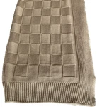 Ann Gish Cesta Throw/blanket Camel 51 X 66 In 100% Cotton Knit Nwt. Fixed Price $150.25.