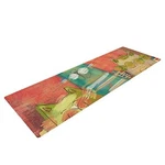 Kess Inhouse Carina Povarchik Gatos Exercise Yoga Mat, Cat Orange, 72" By 24". Fixed Price $69.00.