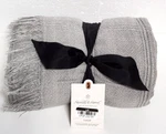 Hearth & Hand With Magnolia Light Gray Throw Blanket Textured Grid Lines Dobby. Fixed Price $27.99.