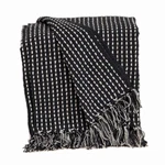 Parkland Collection Petra Casual Black 52" X 67" Woven Handloom Throw. Fixed Price $54.08.