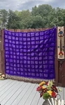 Moroccan Wedding Blanket/handira Purple Cotton Silver Sequins Rug. Fixed Price $277.00.