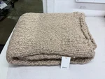 Quince Chunky Hand Knit Wool Throw Blanket 50"X60" Neutral - Nwt. Fixed Price $79.88.