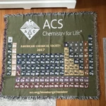 American Chemical Society Acs 2017 Cotton Throw Blanket Periodic Table. Fixed Price $45.00.
